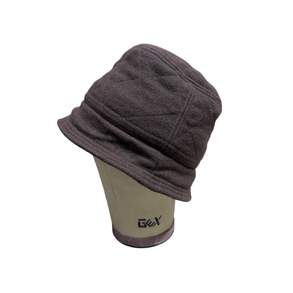 Outdoor Research Brown Quilted Floral Stitched Wool Blend Bucket Hat SZ M